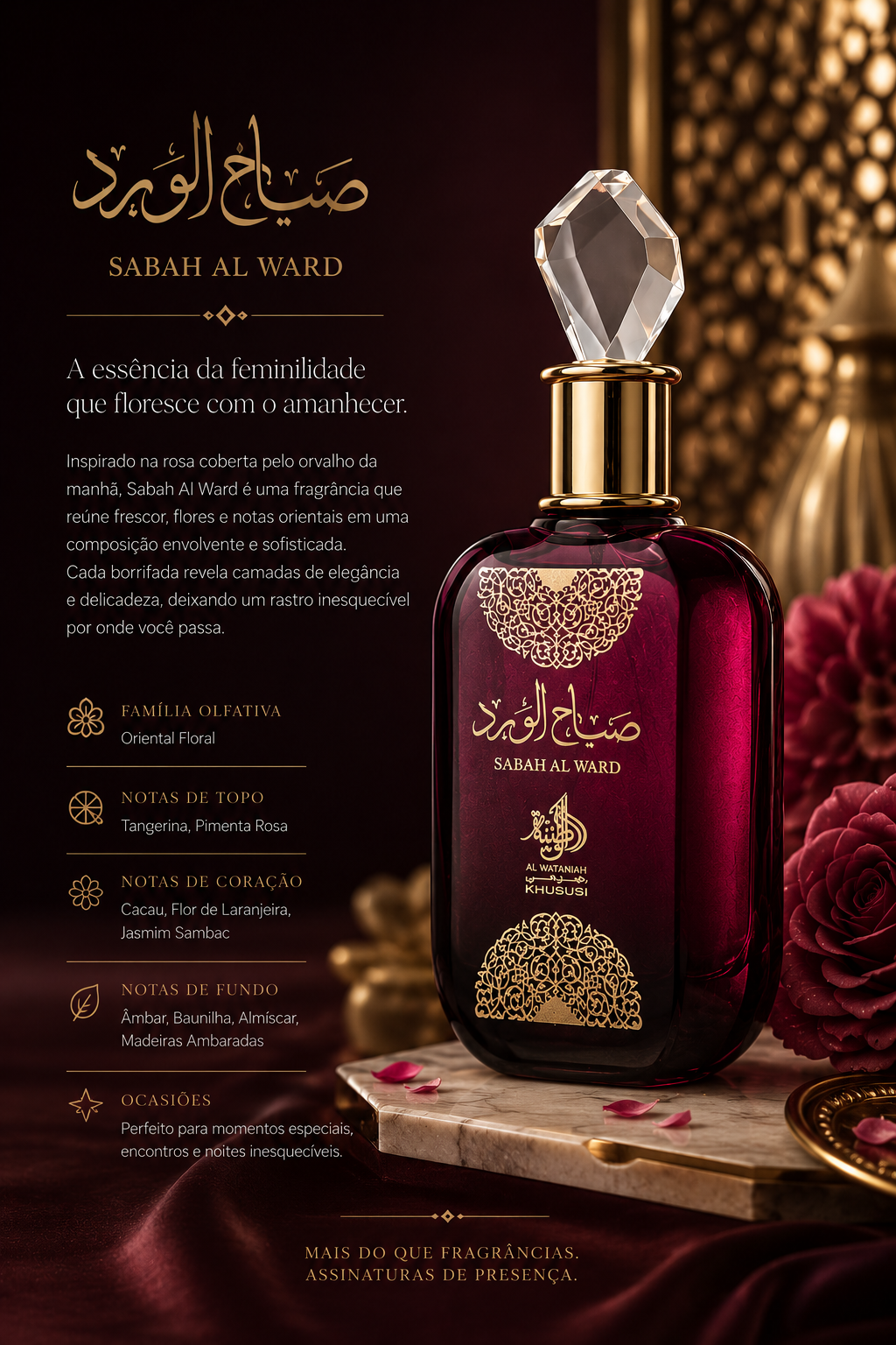 AL WATANIAH SABAH AL WARD EAU DE PARFUM FEMININO - Imagem 9